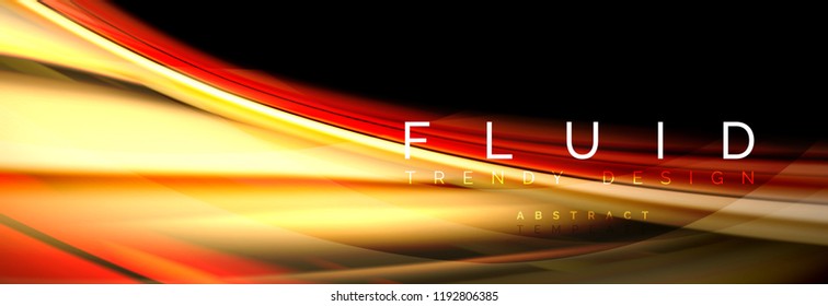 Efecto de movimiento de flujo de fluidos de fluidos de oleaje, fondo holográfico abstracto. Ilustración moderna del vector