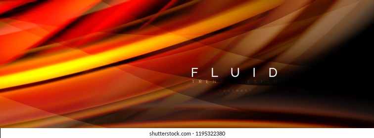 Wave fluid flowing colors motion effect, holographic abstract background. Vector modern illustration