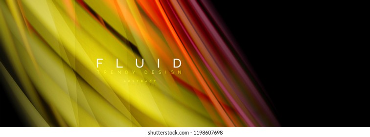 Efecto de movimiento de flujo de fluidos de fluidos de oleaje, fondo holográfico abstracto. Ilustración moderna del vector