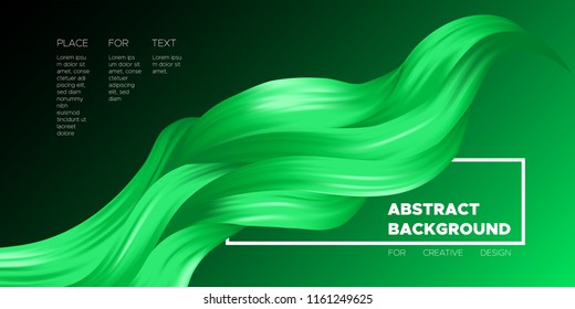 Wave Fluid Shapes with 3D Effect. Modern Flow Background. Vector Illustration EPS10. Beautiful Interweaving. Abstract Liquid. Creative Art Design. Color Fluid Template for Business Card, Banner, Cover