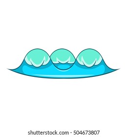 Wave with foam icon. Cartoon illustration of wave with foam vector icon for web