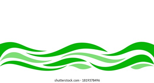 wave form graphic green color, water waves green for background, water ripples green, modern leaf shape or leaves pattern for banner background, copy space