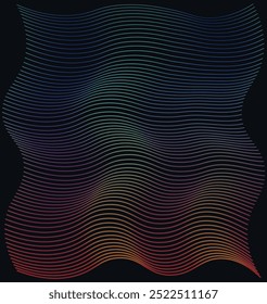 Wave Form Surface Abstract Background Gradient Fluid Lines