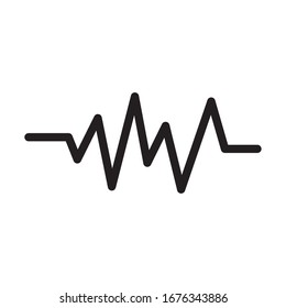 Icono de estilo de línea de sonido de frecuencia de onda ilustración vectorial