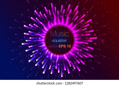 Wave Function series. Composition of colored sine vibrations, light and fractal elements suitable as a backdrop for the projects on sound equalizer, music spectrum and quantum probability