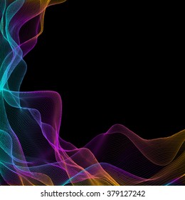  Wave futuristic  structure   - vector illutration 