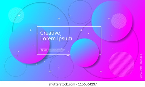 Wave and geometric color background design. Dynamic shapes composition with gradient color. Modern and futuristic design for cover and poster. Eps10 vector.