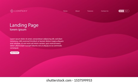 Wave and geometric color background design. Dynamic shapes composition with gradient color. Modern and futuristic design for cover and poster. Eps10 vector.
