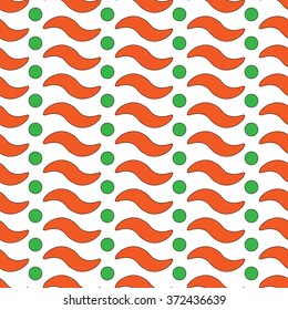 Wave geometric seamless pattern. Fashion graphic background design. Modern stylish abstract texture. color template for prints, textiles, wrapping, wallpaper, website etc. VECTOR illustration