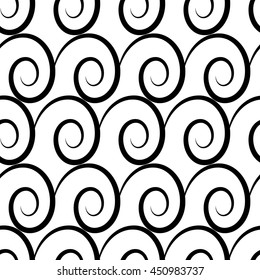 Wave geometric seamless pattern. Fashion graphic background design. Modern stylish abstract texture. Monochrome template for prints, textiles, wrapping,wallpaper, website etc. VECTOR illustration