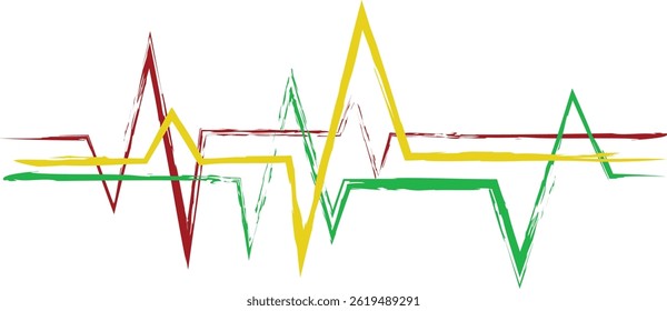 Wave Geometry line with brush graine and blur cyrcle and any colour