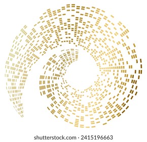 Líneas de puntos brillantes ondulantes. Resumen rayas onduladas brillantes sobre fondo blanco aisladas. Pincel de malla efecto de brillo creativo de la línea de arte. Ilustración de vectores EPS 10 estilo art deco para boda