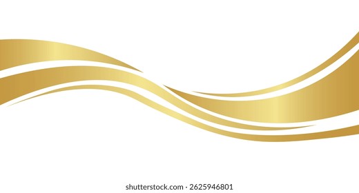 wave, gold, ribbon, shape, golden, line, graphic, frame, swoosh, elegant, banner, gradient, layout, gold wave curve, golden wave corner shape for element, stripes ribbon golden graphic, striped gold