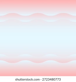 Ilustración de fondo de onda y gradiente. Gradiente rosa y azul claro.