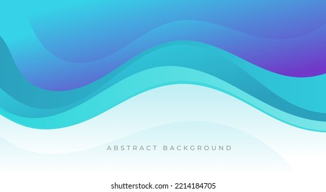 Wave gradient blue and white background