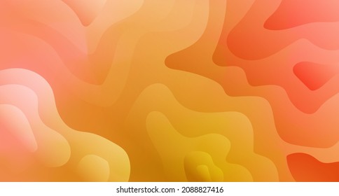 Wave Gradient Color Red Yellow Full HD Background