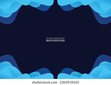 wave gradient modern background design 