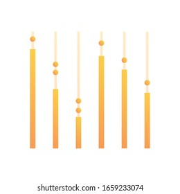 wave gradient style icon design, Music sound melody musical song art signature culture and tune theme Vector illustration