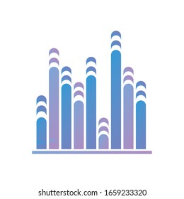 wave gradient style icon design, Music sound melody musical song art signature culture and tune theme Vector illustration