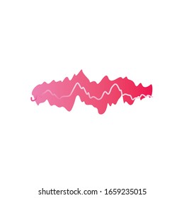 wave gradient style icon design, Music sound melody musical song art signature culture and tune theme Vector illustration