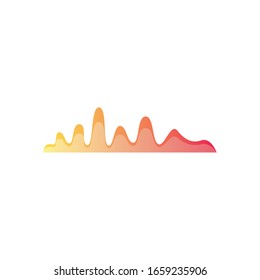 Farbverlauf-Stil-Icon-Design, Musik-Melodie Musik-Lied-Signatur Kultur und Vektorillustration-Theme-Illustration