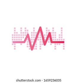 wave gradient style icon design, Music sound melody musical song art signature culture and tune theme Vector illustration