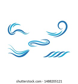 Wave graphic design template vector isolated illustration