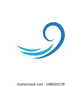 Wave graphic design template vector isolated illustration