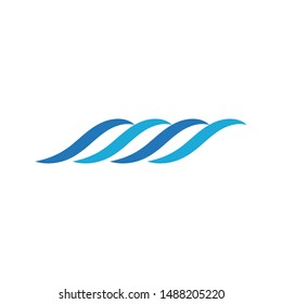 Wave graphic design template vector isolated illustration