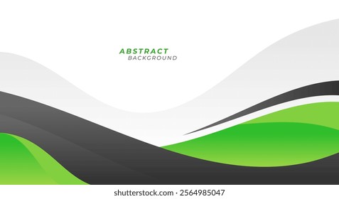 Wave green and black elegant background