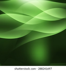 wave green leaf eco pale sky business abstract background vector illustration