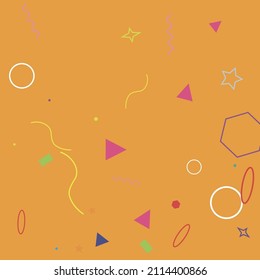 Ola Rectángulo Verde Estrellas Brillante Cuadrado Fondo Hipster Polígono. Ilustración de la Geometría del Pastel de Círculo Rojo Rosa Sencillo. Imagen de diseño de rollo violeta de color morado Zigzag.