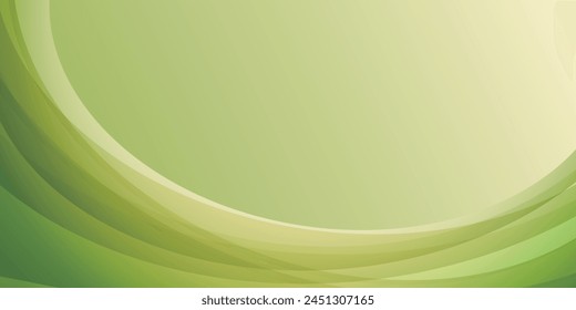 wave green technology curve background