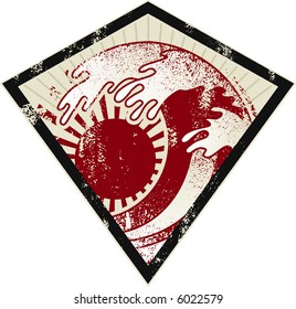 Wave grunge emblem
