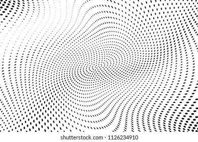 Wave Halftone background. Abstract Pattern in pop art style. Vintage, retro backdrop. Futuristic panel with wavy dotted lines Vector illustration