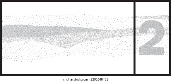 Wave Halftone Numerals 1 To 10 
Vector Pattern.