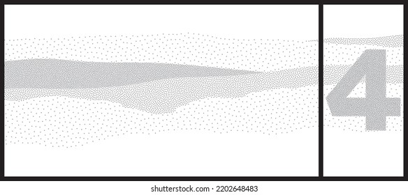 Wave Halftone Numerals 1 To 10 
Vector Pattern.