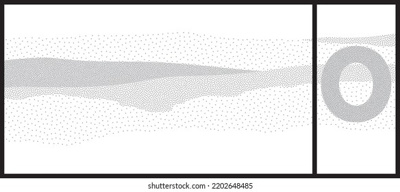 Wave Halftone Numerals 1 To 10 
Vector Pattern.