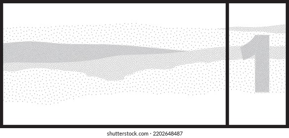 Wave Halftone Numerals 1 To 10 
Vector Pattern.