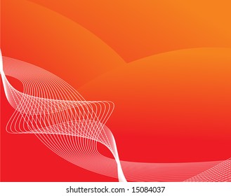 wave halftone on orange background, wallpaper