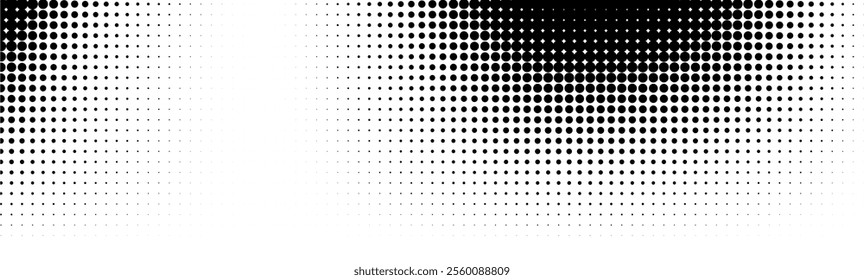 Wave halftone pattern. Halftone dots background. Vector