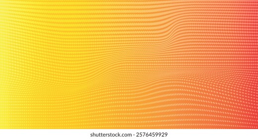 Wave halftone pattern. Halftone dots background. Vector eps 10