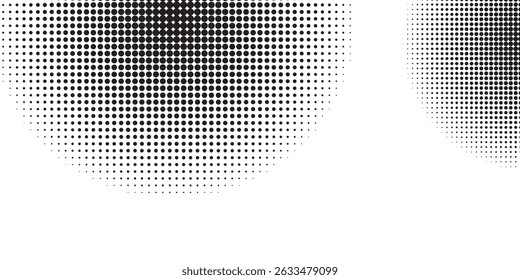 Wave halftone pattern. Halftone dots background. Vector