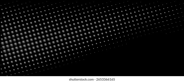 Wave halftone pattern. Halftone dots background
