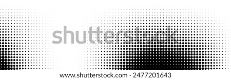 Wave halftone pattern. Halftone dots background. Vector