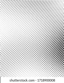 Wave halftone texture. Abstract monochrome chaotic background. Template for printing on wrapping paper, fabric, posters, business cards. Black and white background for websites