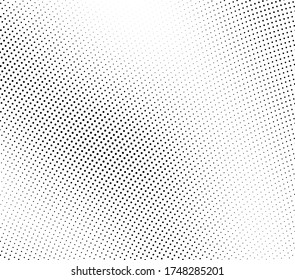 Wave halftone texture. Abstract monochrome chaotic background. Template for printing on wrapping paper, fabric, posters, business cards. Black and white background for websites