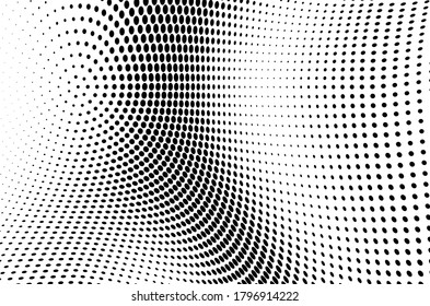 Textura de media tonalidad ondulada. Resumen de fondo caótico monocromo. Plantilla para imprimir sobre papel envolvente, tela, carteles, tarjetas de visita. Fondo en blanco y negro para los sitios web