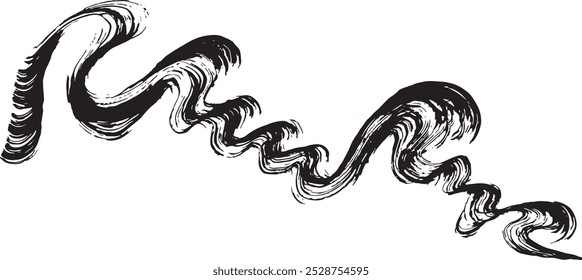 ilustração com desenho à mão. ilustração com traçado de pincel.