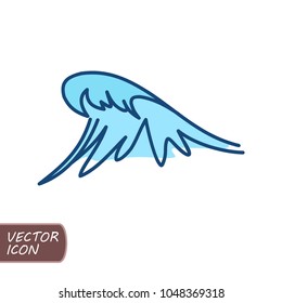 Wave hand drawn vector icon.